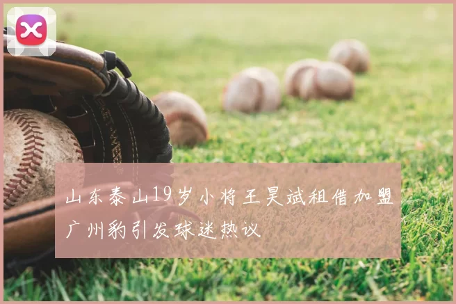 山东泰山19岁小将王昊斌租借加盟广州豹引发球迷热议