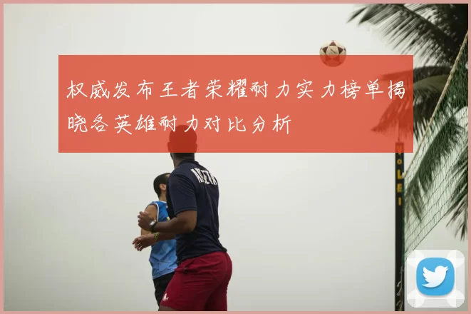 权威发布王者荣耀耐力实力榜单揭晓各英雄耐力对比分析