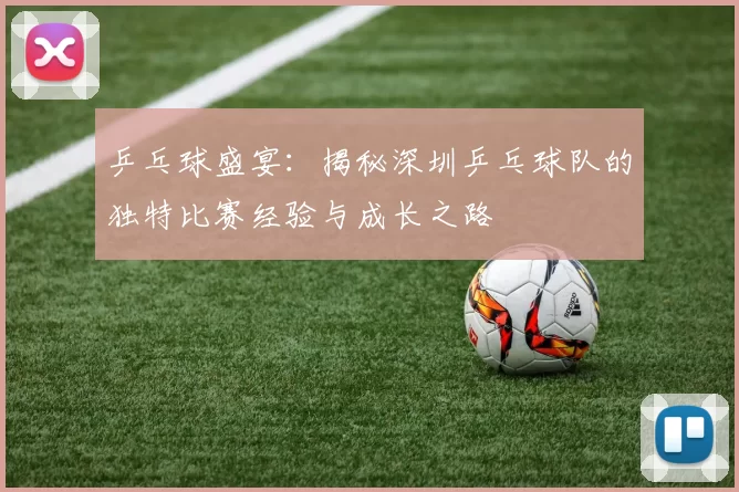 乒乓球盛宴：揭秘深圳乒乓球队的独特比赛经验与成长之路